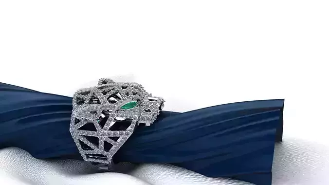 Tiger Leopard Ring men New1 3D print 3D print model