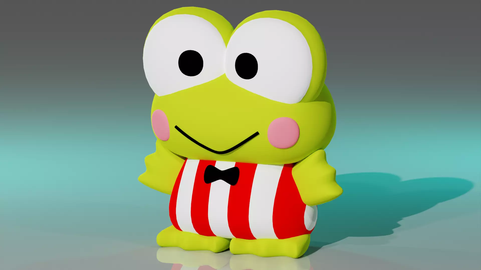 Keroppi Sanrio Cute Low-poly 3D model