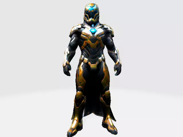 Cyber Sentinel - Futuristic Warrior 3D Model 3D model_0