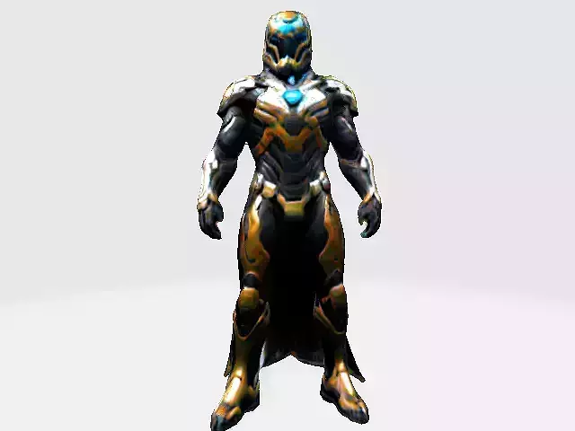 Cyber Sentinel - Futuristic Warrior 3D Model