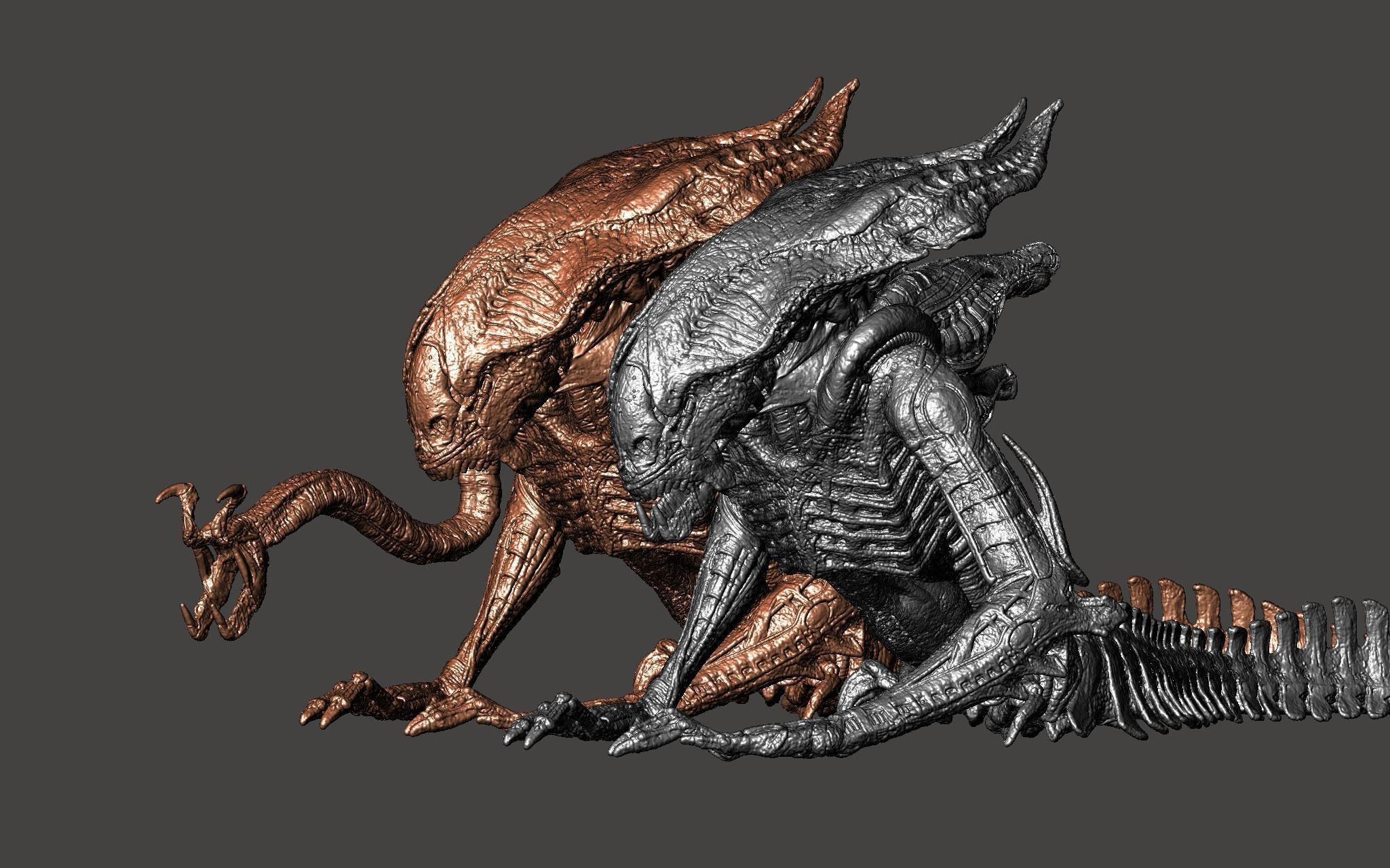 TITAN XENOMORPH QUEEN ALIEN ALIENS DARK DESCENT ULTRA DETAILED 3D print model_15