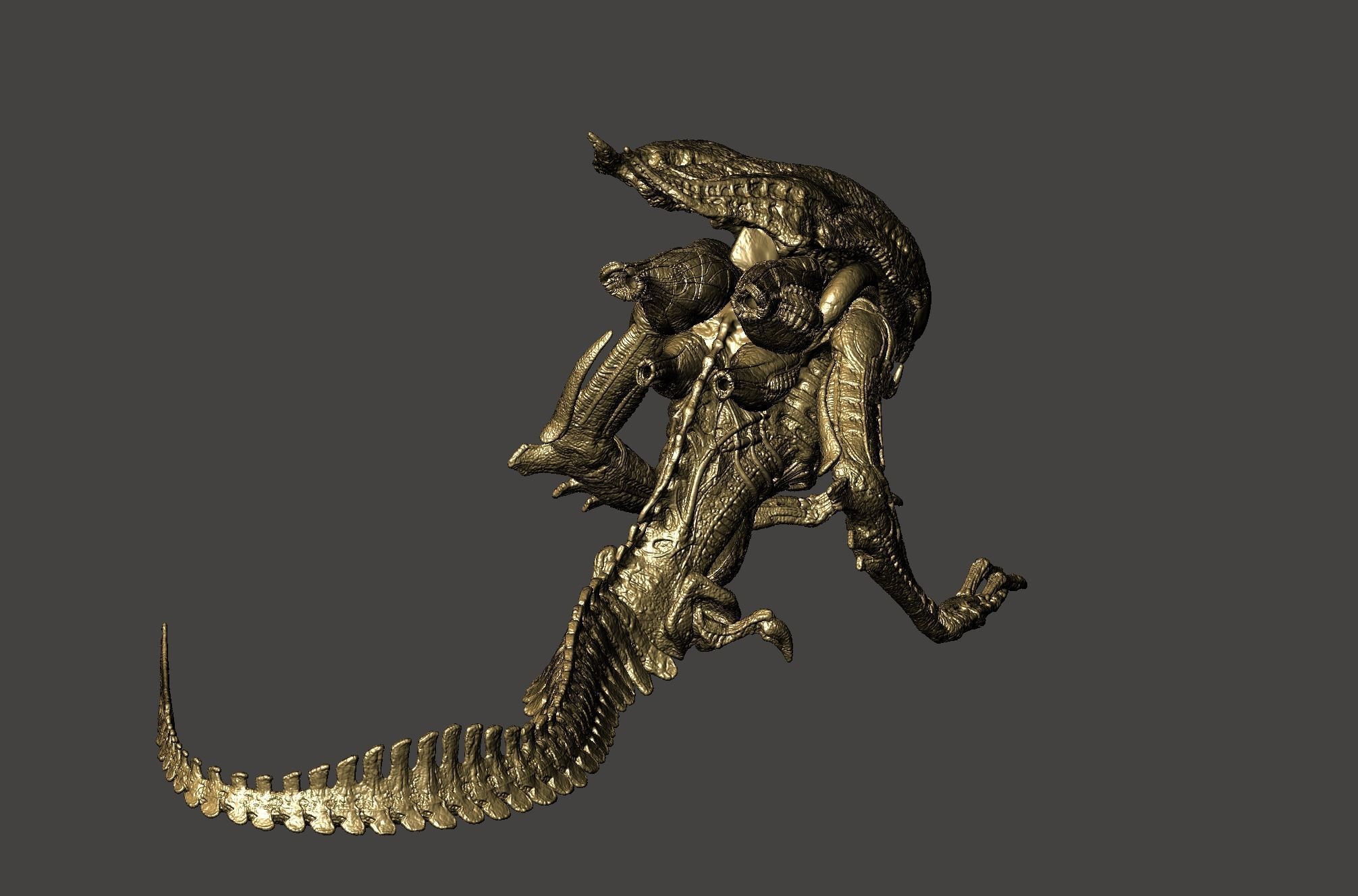 TITAN XENOMORPH QUEEN ALIEN ALIENS DARK DESCENT ULTRA DETAILED 3D print model_29