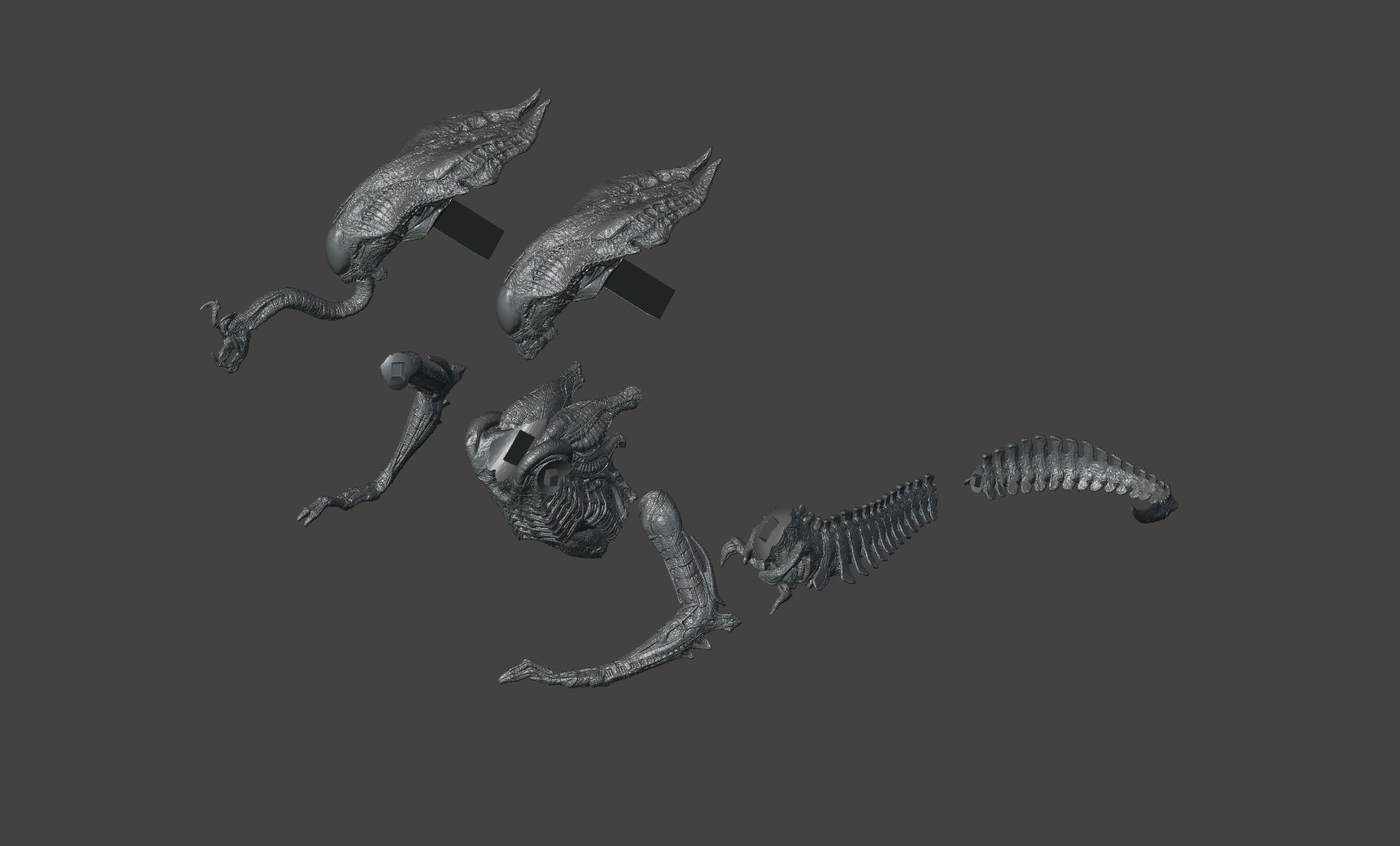 TITAN XENOMORPH QUEEN ALIEN ALIENS DARK DESCENT ULTRA DETAILED 3D print model_42