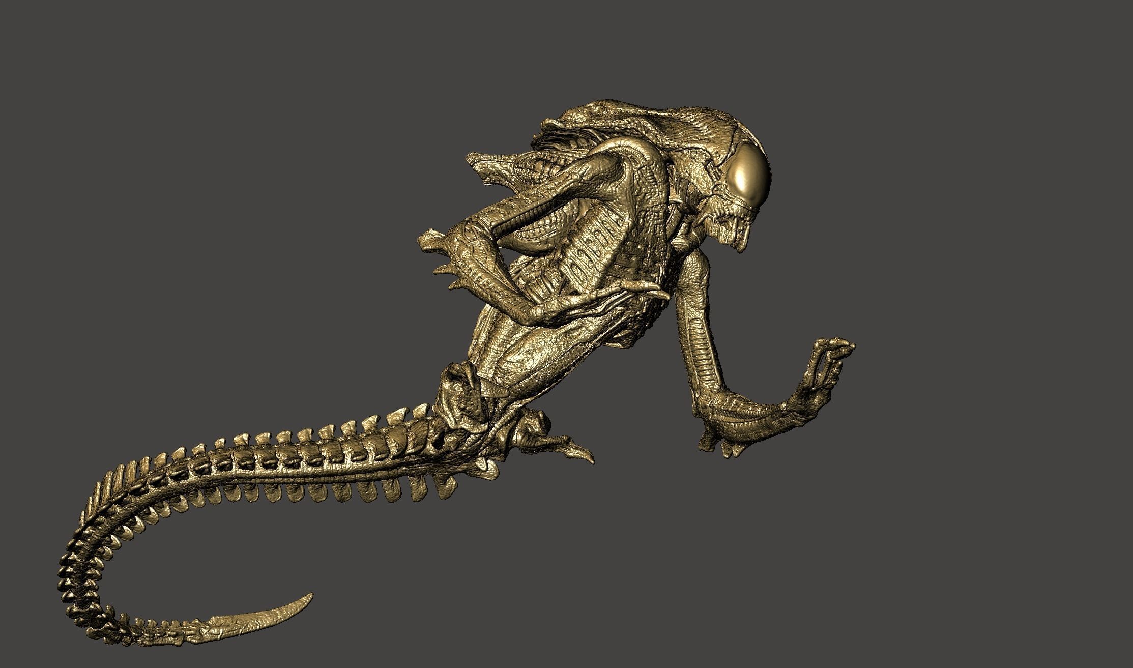 TITAN XENOMORPH QUEEN ALIEN ALIENS DARK DESCENT ULTRA DETAILED 3D print model_17