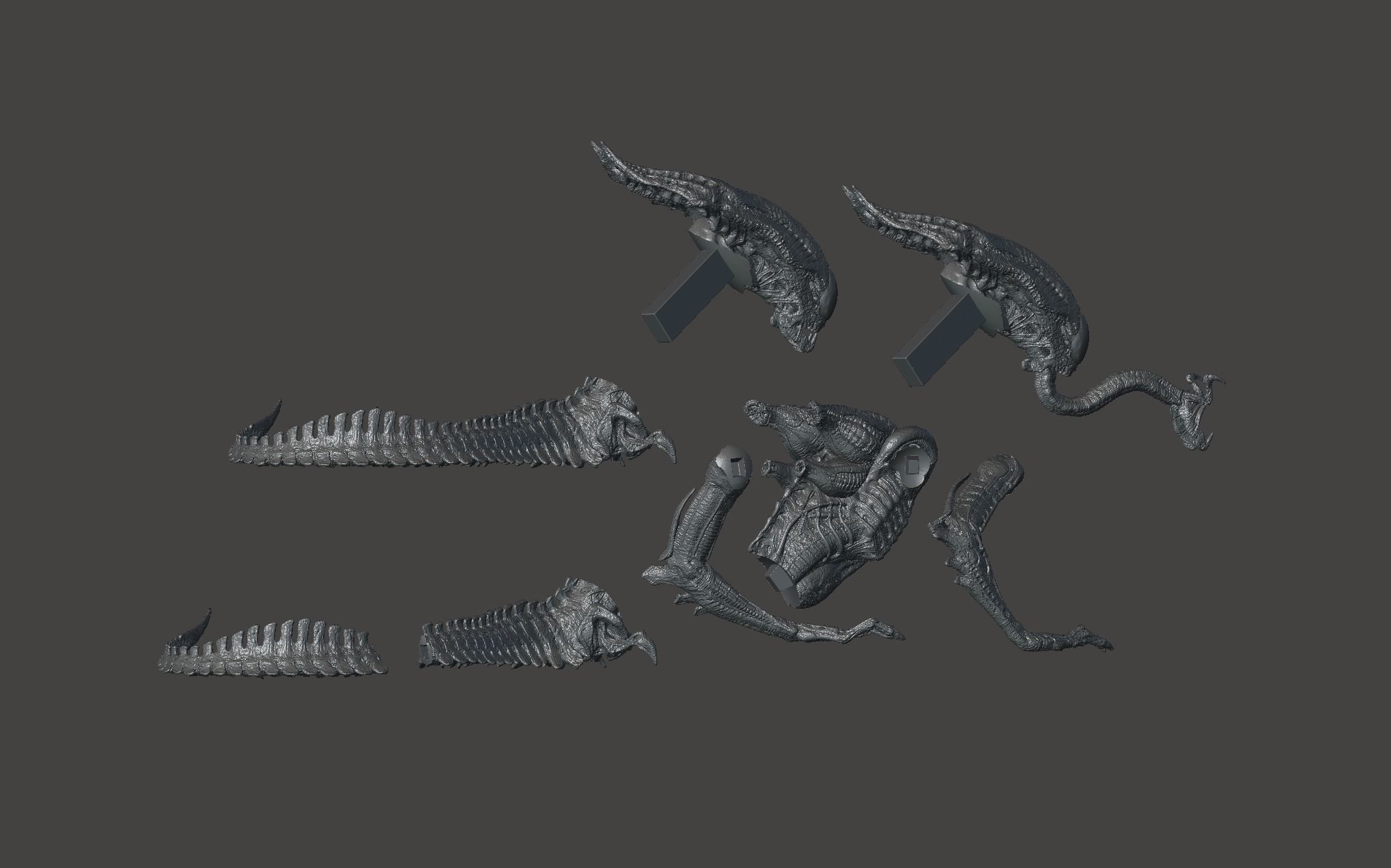 TITAN XENOMORPH QUEEN ALIEN ALIENS DARK DESCENT ULTRA DETAILED 3D print model_22