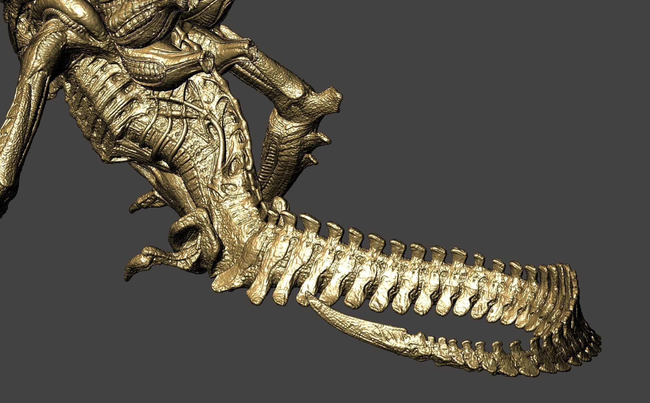 TITAN XENOMORPH QUEEN ALIEN ALIENS DARK DESCENT ULTRA DETAILED 3D print model_26