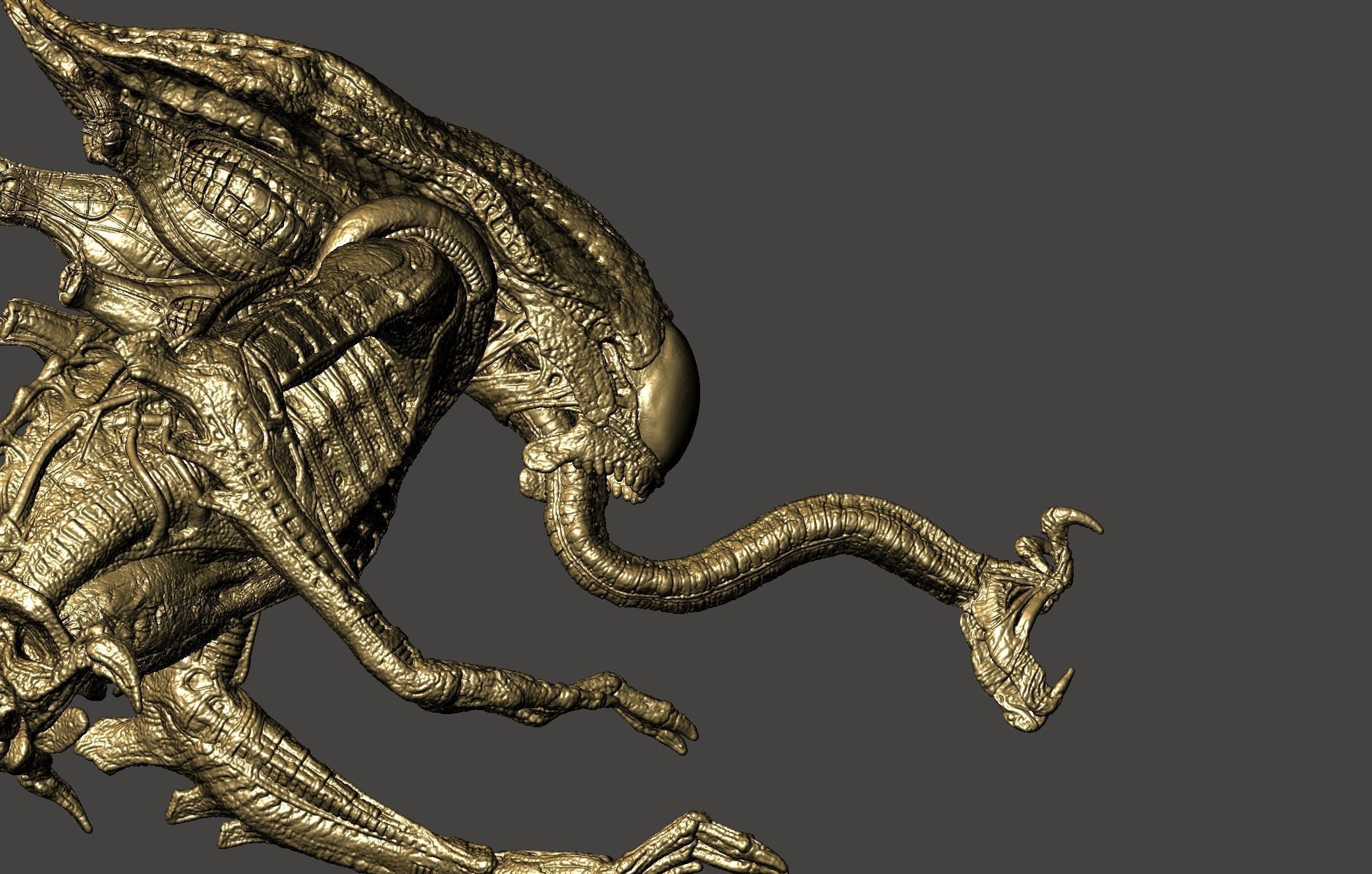 TITAN XENOMORPH QUEEN ALIEN ALIENS DARK DESCENT ULTRA DETAILED 3D print model_28