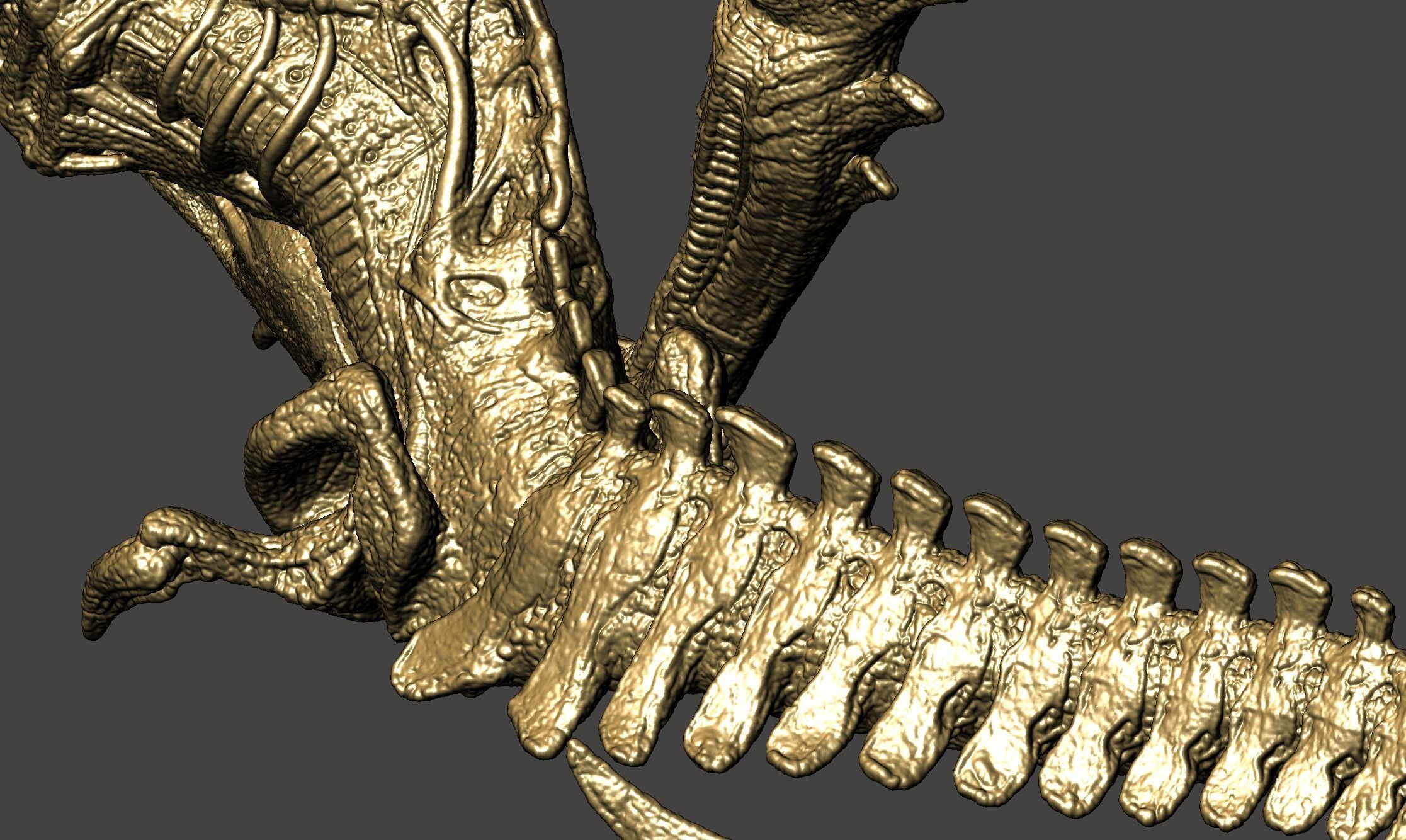 TITAN XENOMORPH QUEEN ALIEN ALIENS DARK DESCENT ULTRA DETAILED 3D print model_38