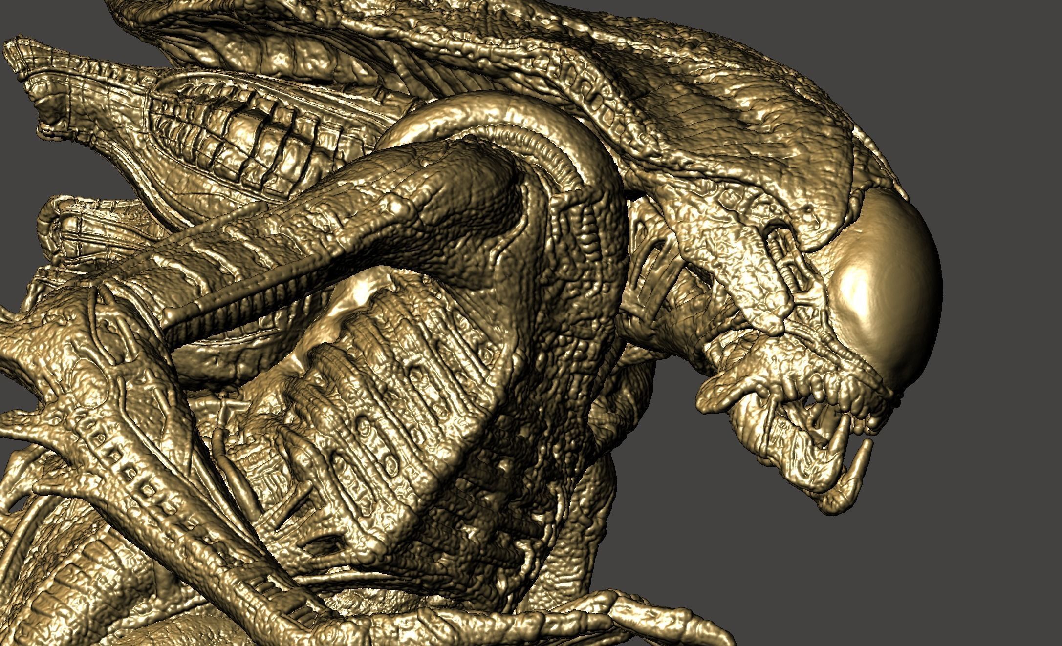 TITAN XENOMORPH QUEEN ALIEN ALIENS DARK DESCENT ULTRA DETAILED 3D print model_27