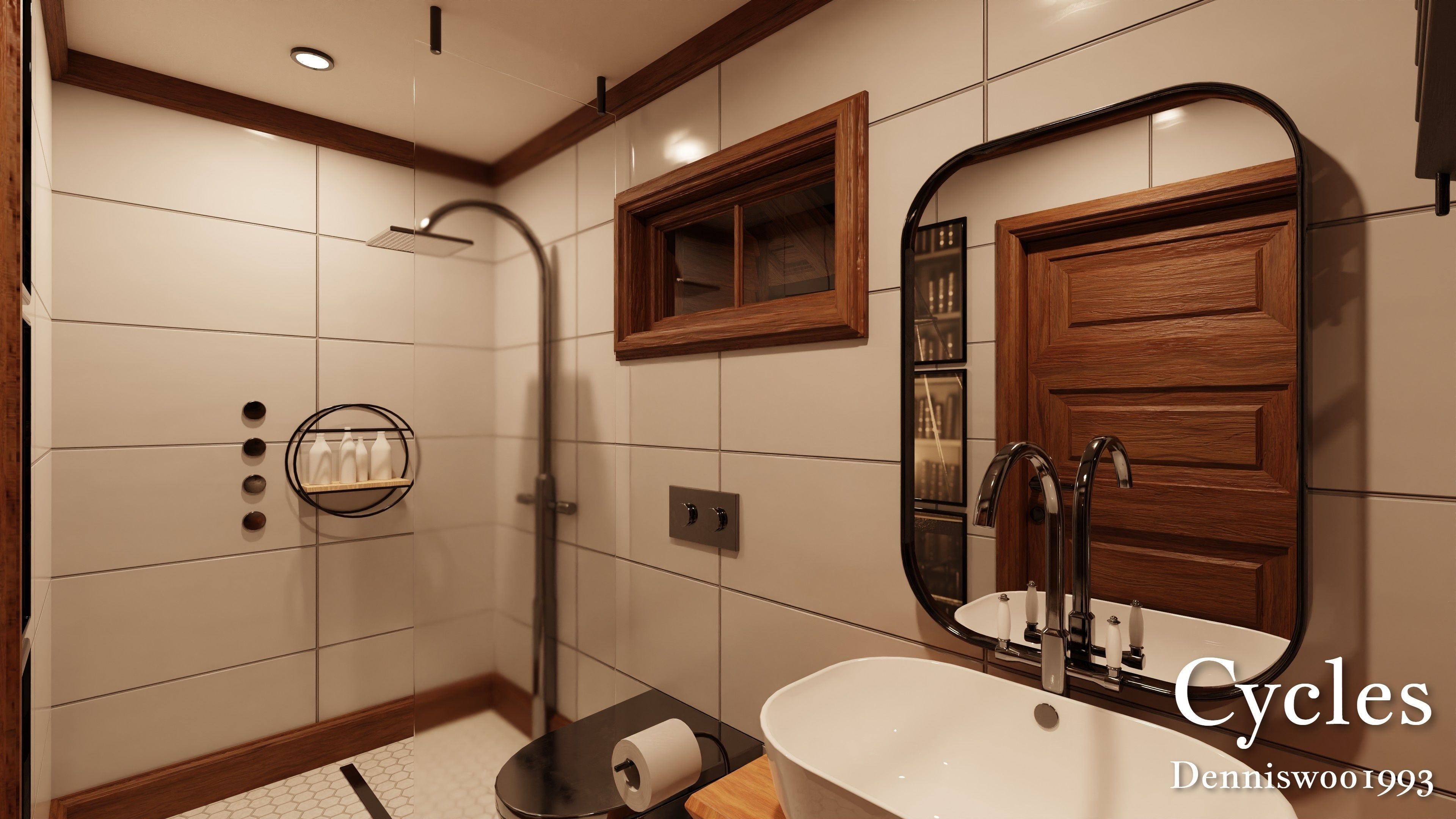 Modular Classic Style American House 9 Low-poly 3D model_22