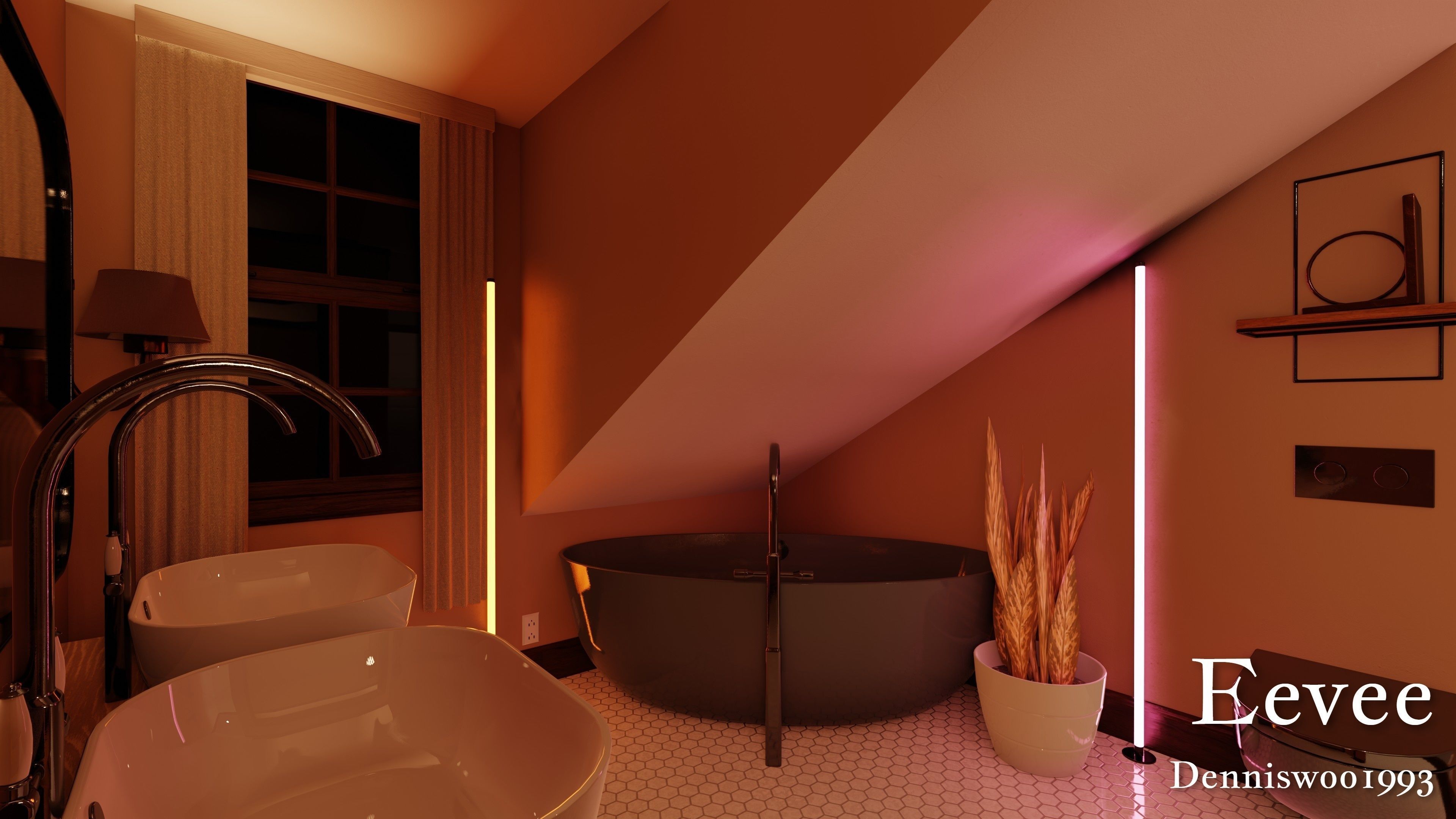 Modular Classic Style American House 9 Low-poly 3D model_42