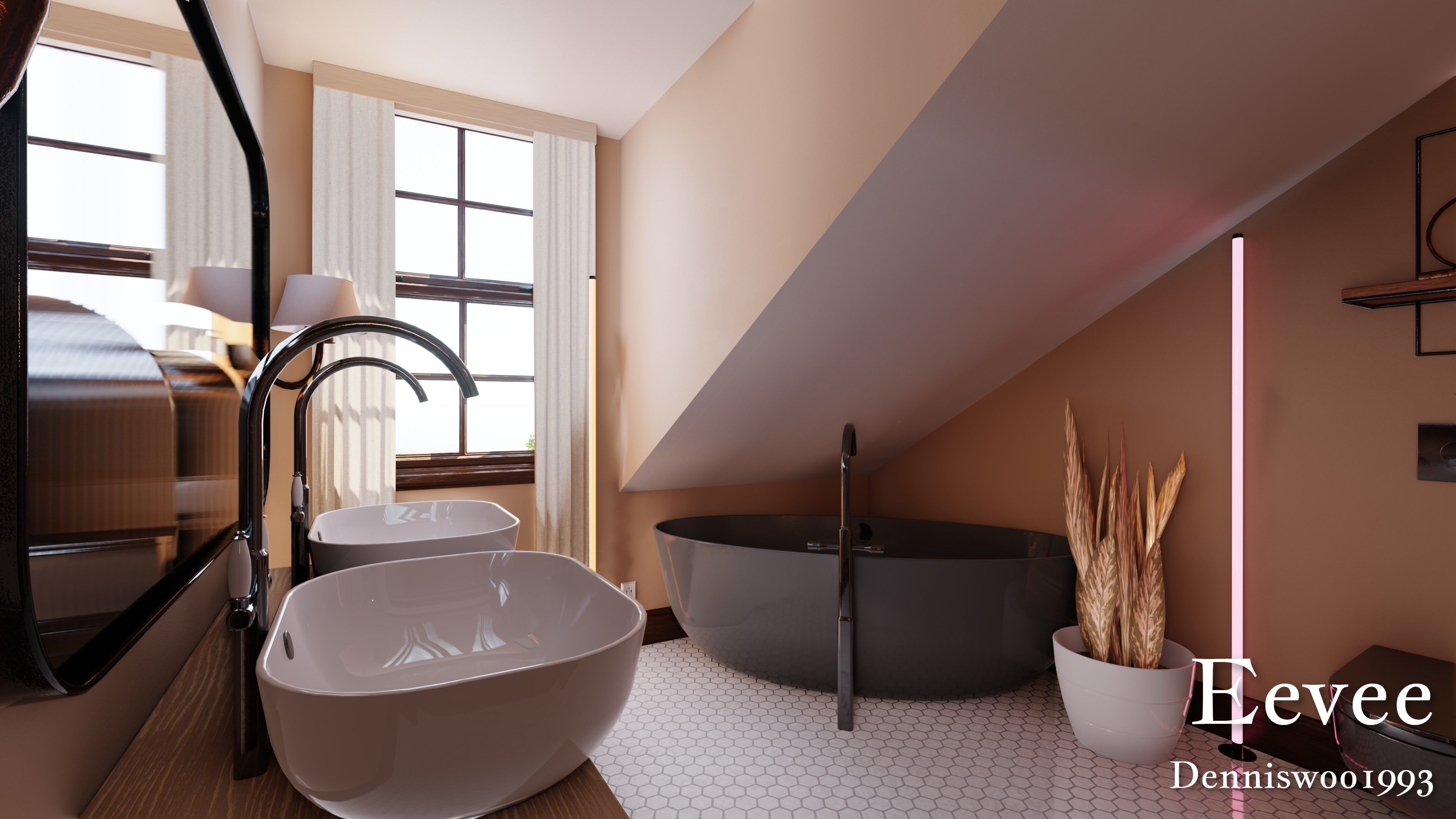 Modular Classic Style American House 9 Low-poly 3D model_32