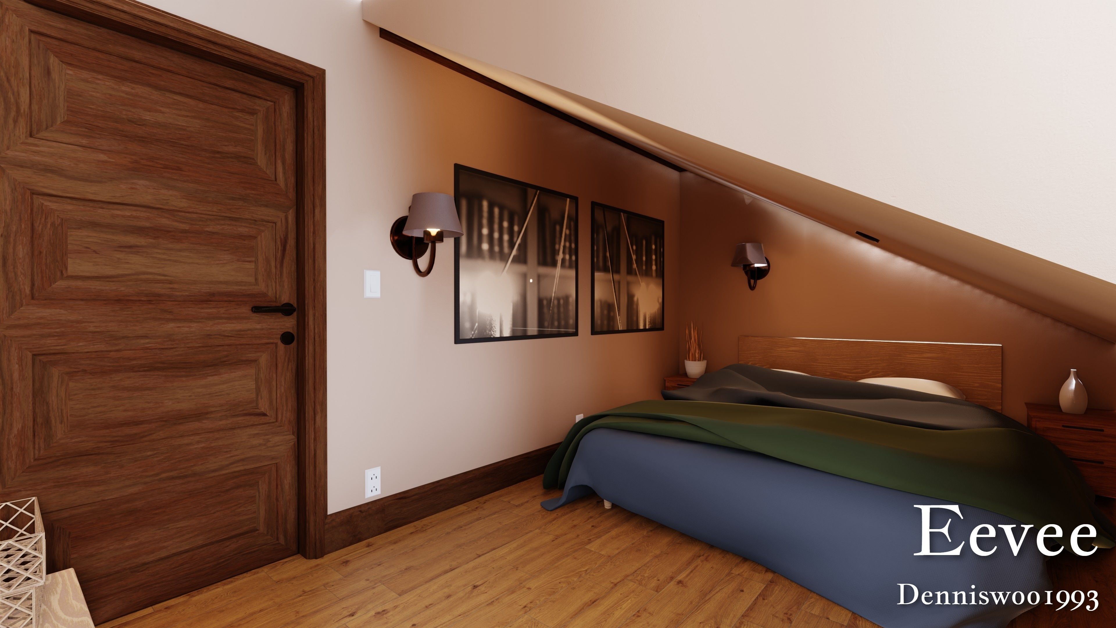 Modular Classic Style American House 9 Low-poly 3D model_34