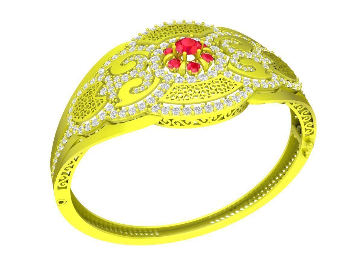 6362 luxury ultravision diamond bangle 3D print model_4