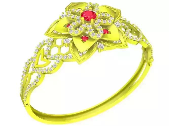 6366 flower diamond bangle