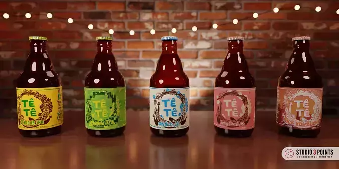 Te Te Beer Vietnam set with 4 packs