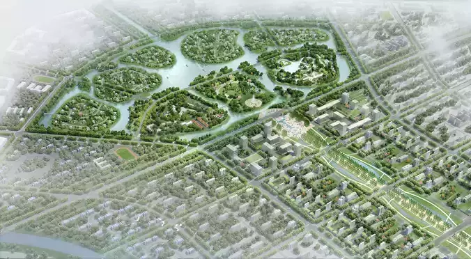 3Dmax fashion city commercial square building 282