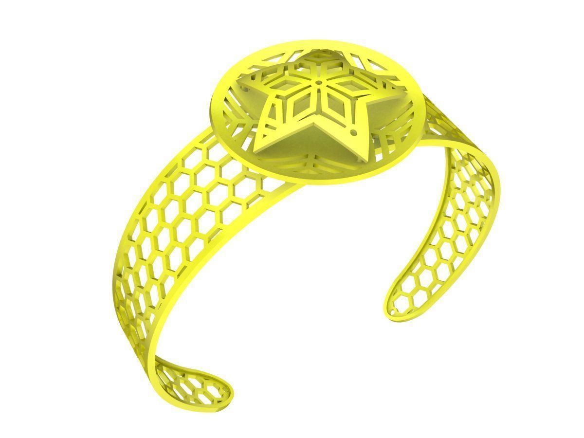 6370 vietnamese art gold bangle 3D print model_4