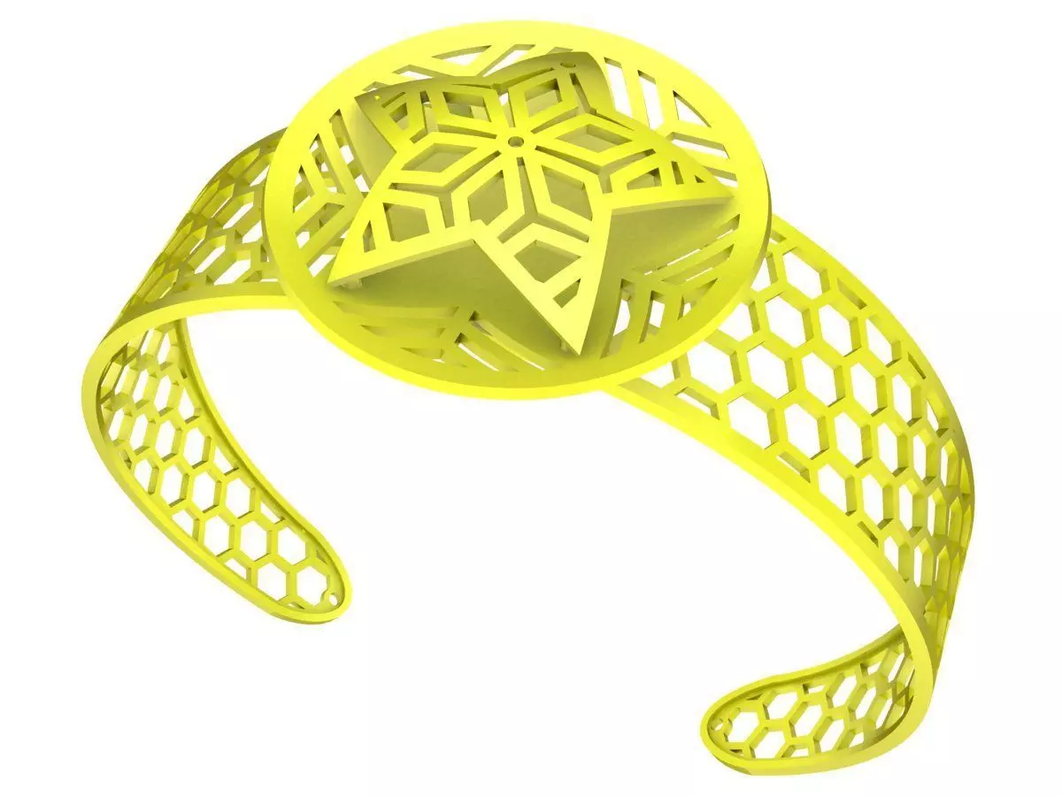 6370 vietnamese art gold bangle 3D print model_0