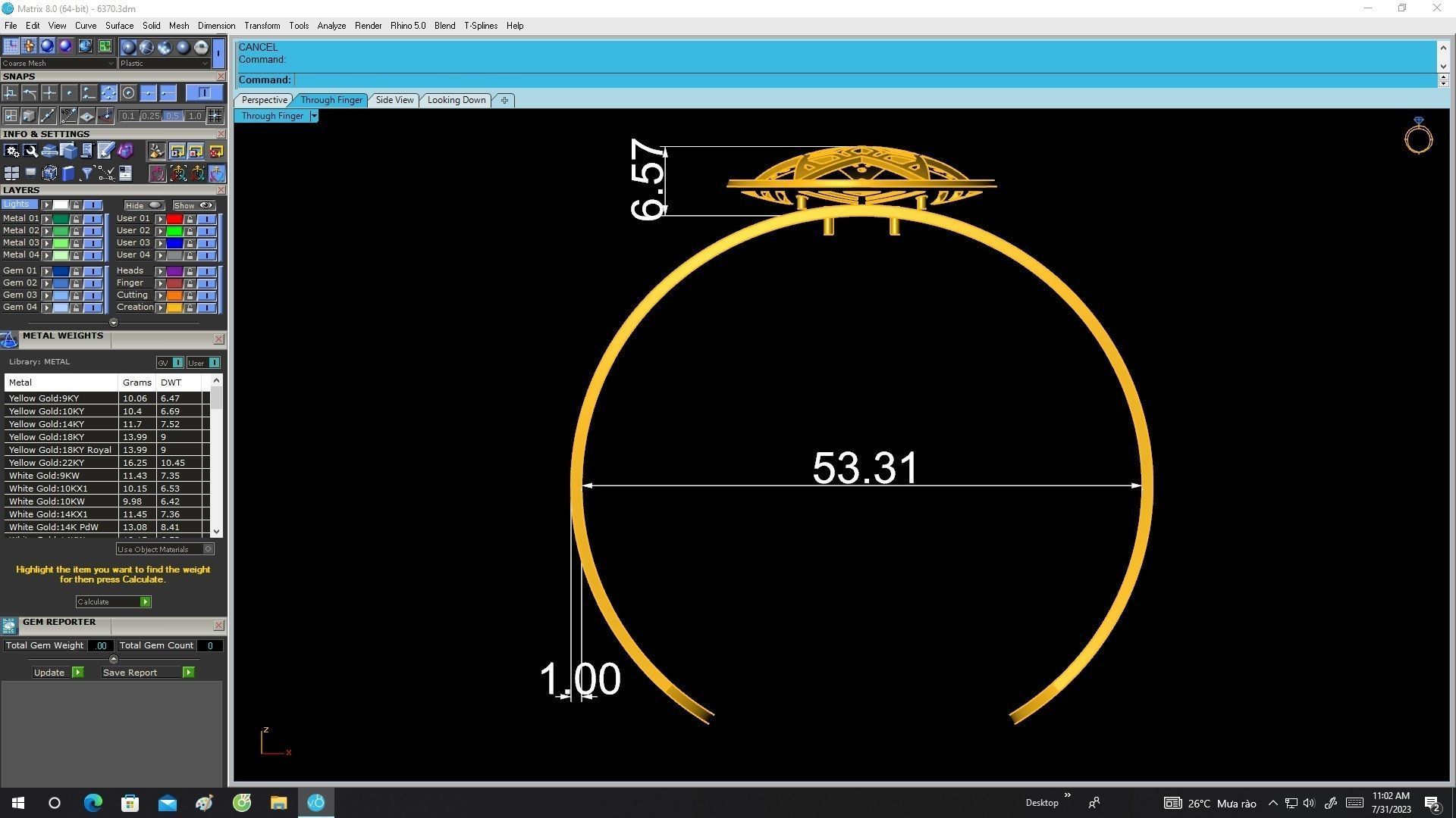 6370 vietnamese art gold bangle 3D print model_6