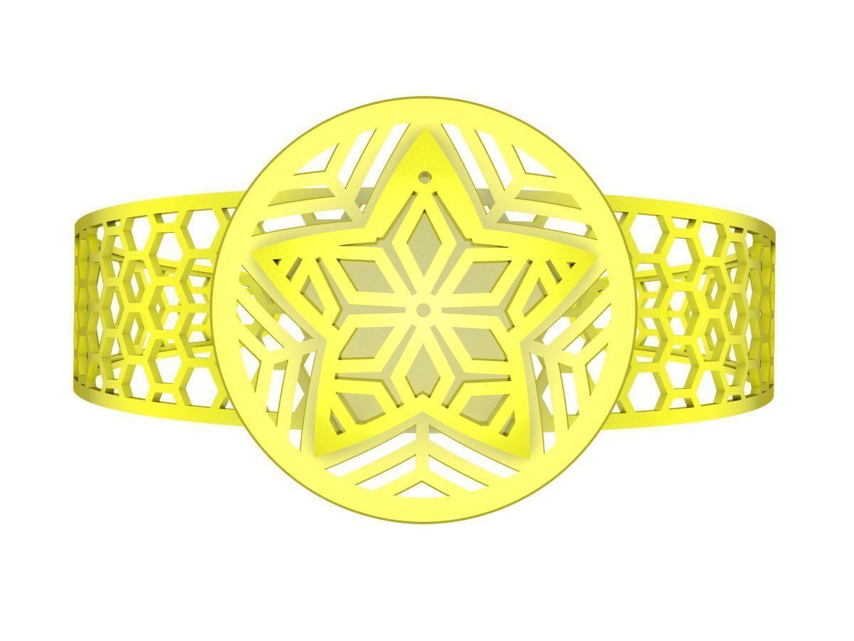 6370 vietnamese art gold bangle 3D print model_1
