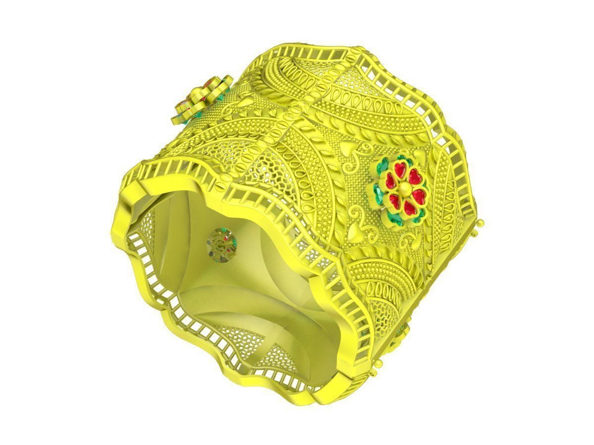 6471 luxury art women bangle 3D print model_2