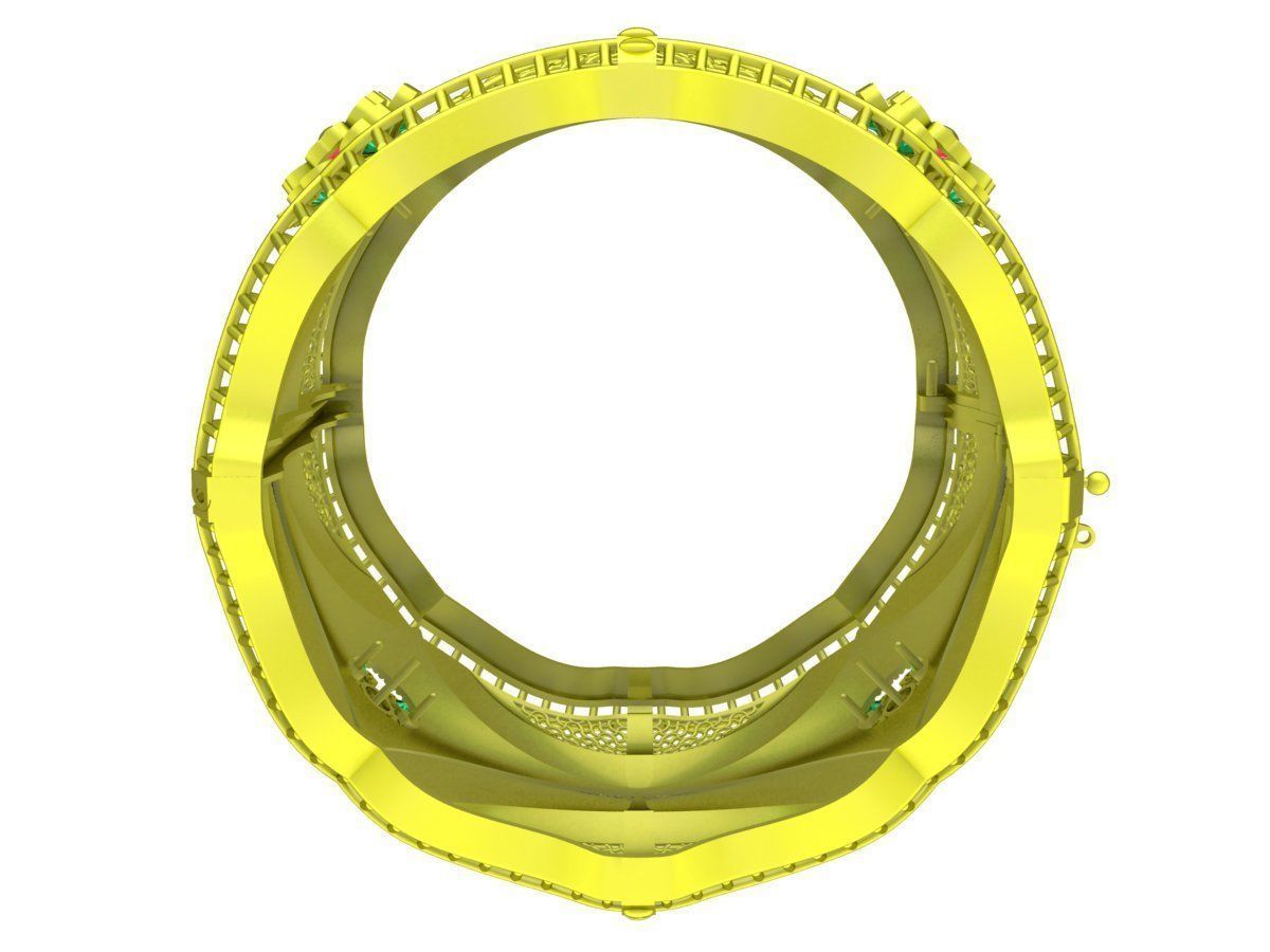 6471 luxury art women bangle 3D print model_3