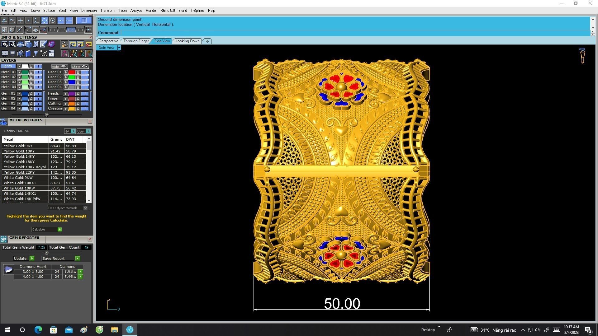 6471 luxury art women bangle 3D print model_8