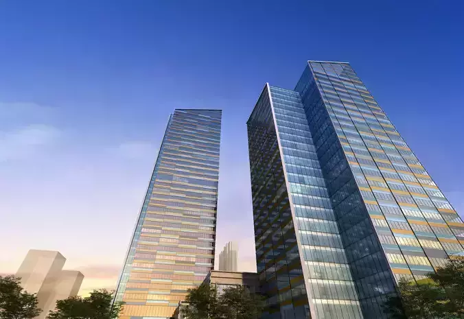 3Dmax fashion city commercial square building 285