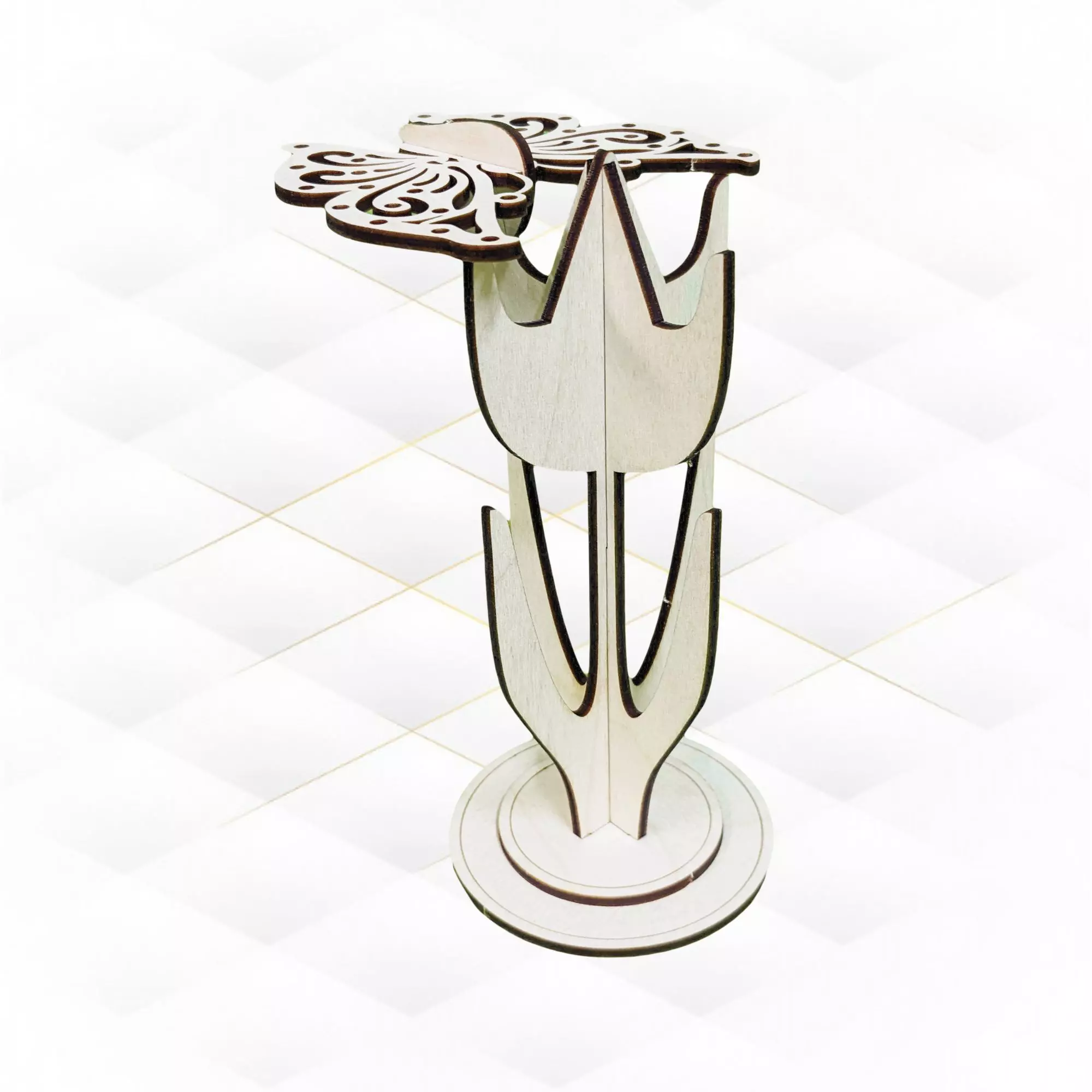 Birthday card Butterfly svg dxf design laser cut 3D print model_0