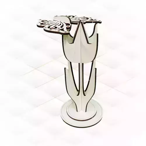 Birthday card Butterfly svg dxf design laser cut