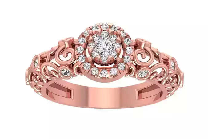 Women Halo Engagement Ring