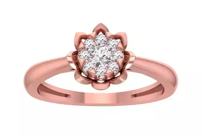 Women Flower Engagement Ring