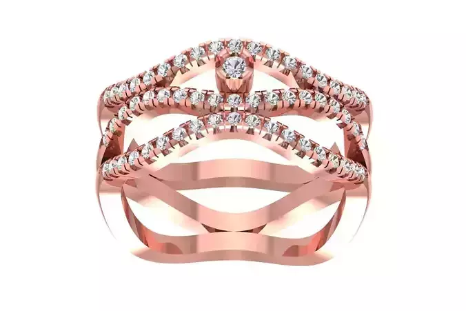 Women Wedding Three Band  Ring