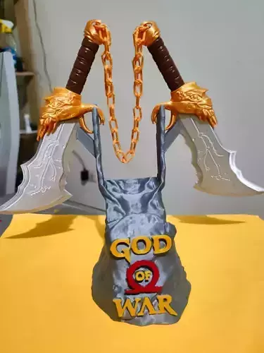 Soporte para mando God Of War separado en colores Hojas del caos 3D print model