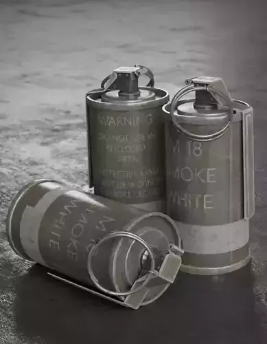  Grenade M18  Colored Smoke low-poly 3d model