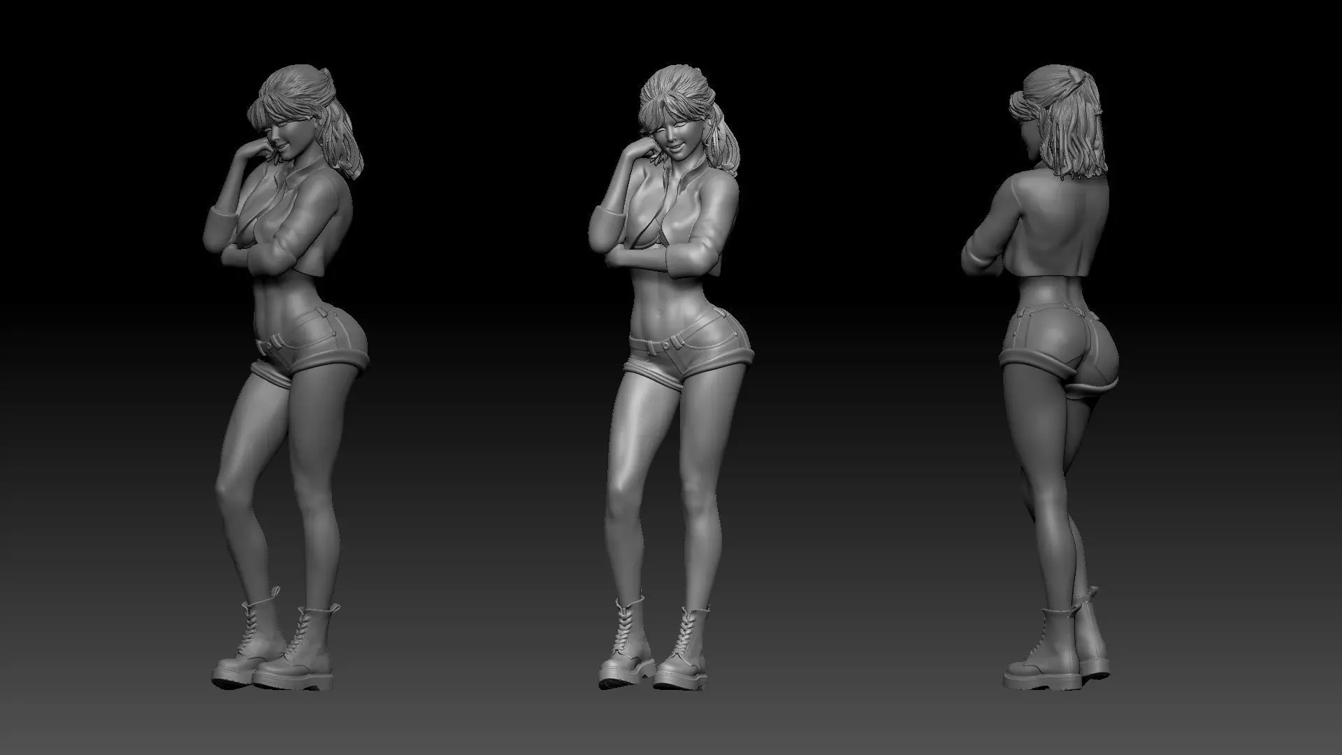 cute girl 1 3D print model_0
