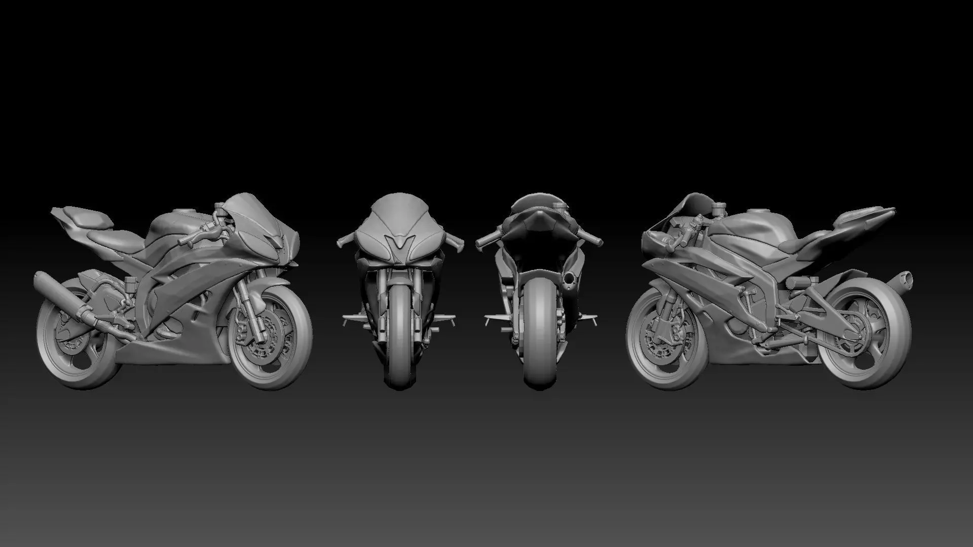 yamaha yzf 3D print model_0