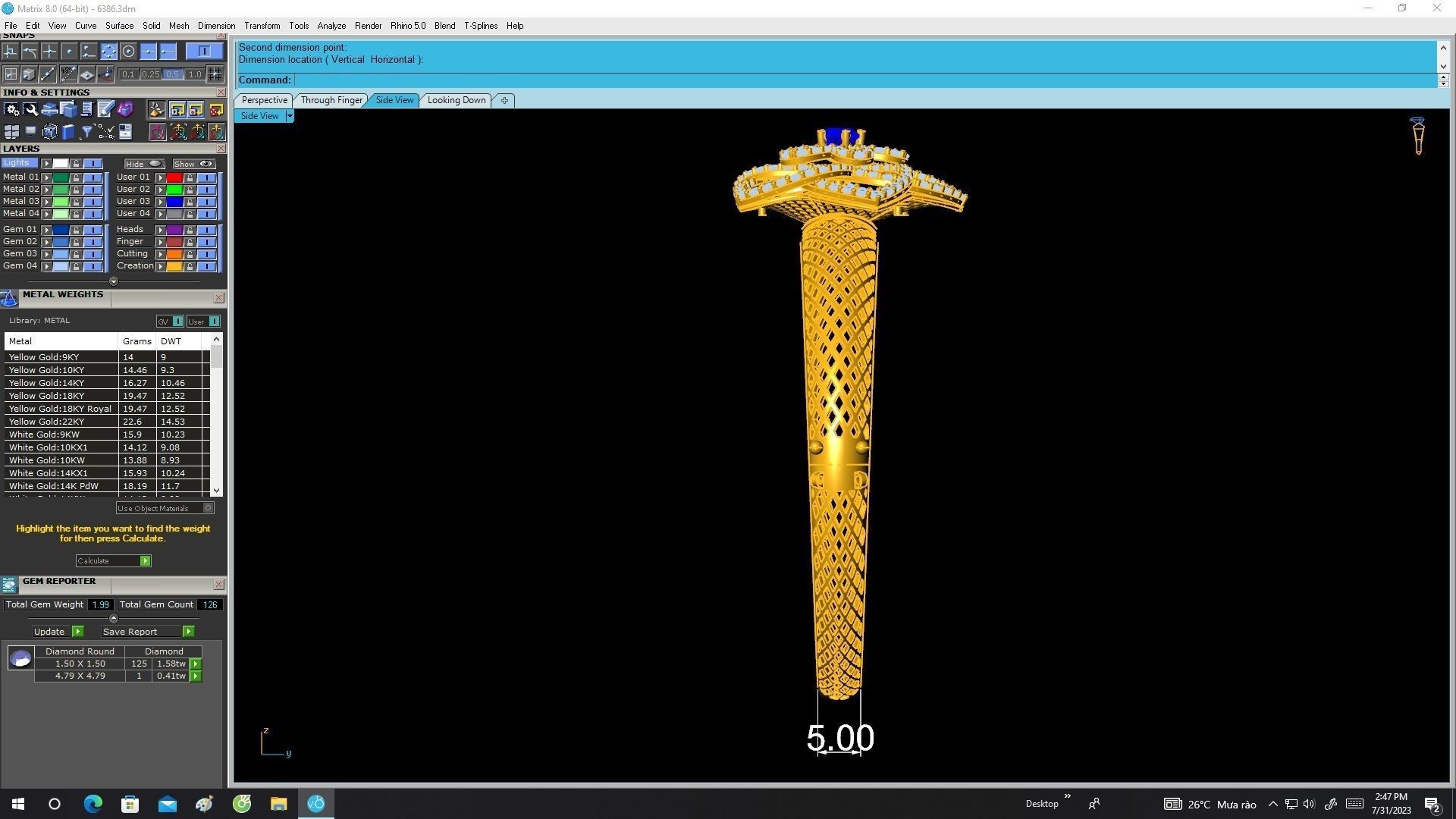 6386 luxury ultra vision flower diamond bangle 3D print model_7