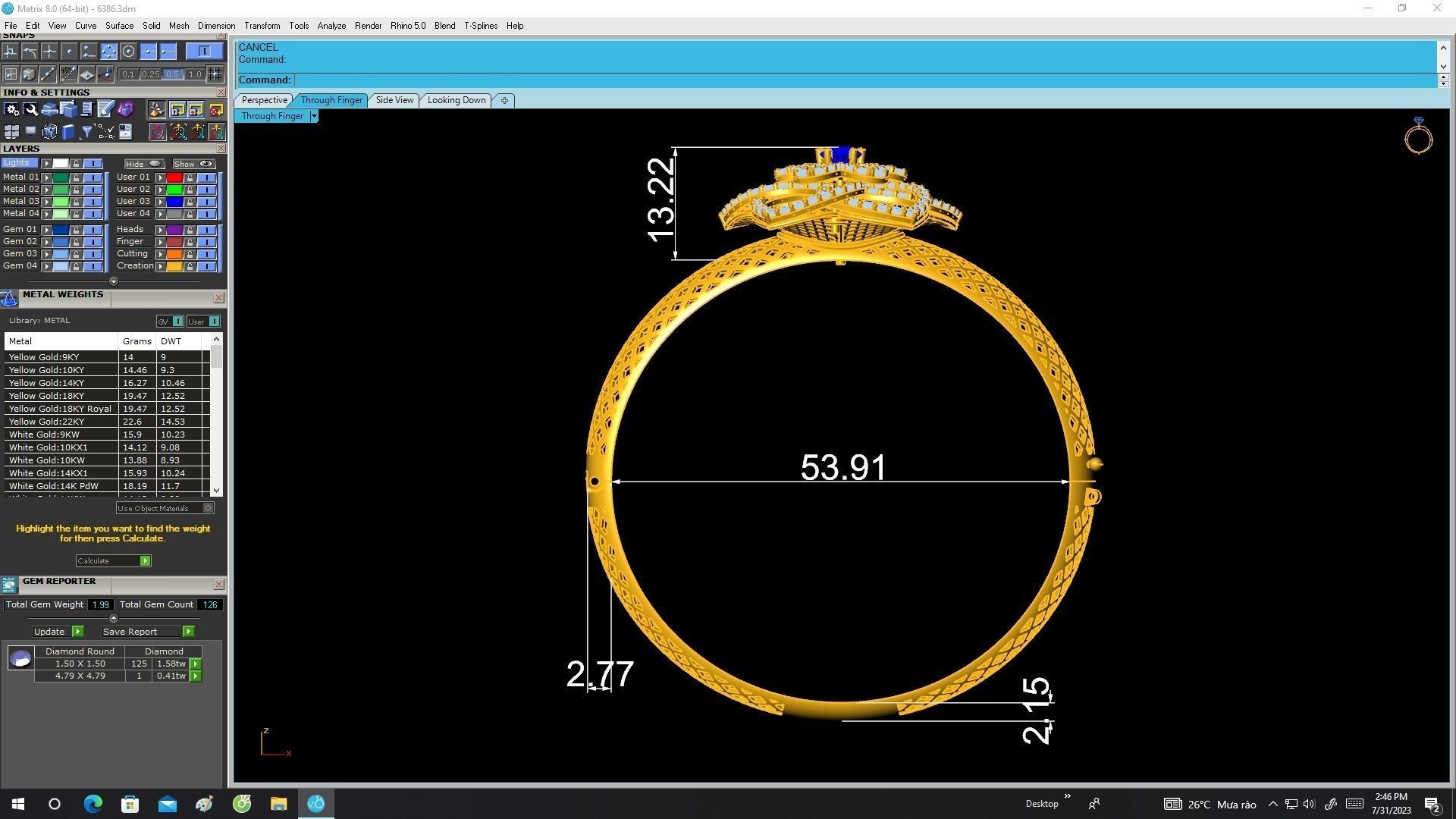 6386 luxury ultra vision flower diamond bangle 3D print model_6