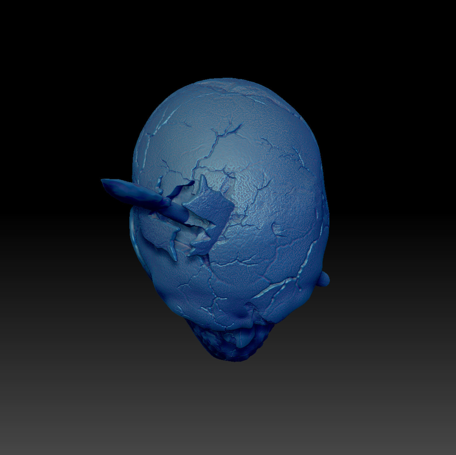 Prehistoric Skull 3D Print Model High-Polygon 3D print model_3