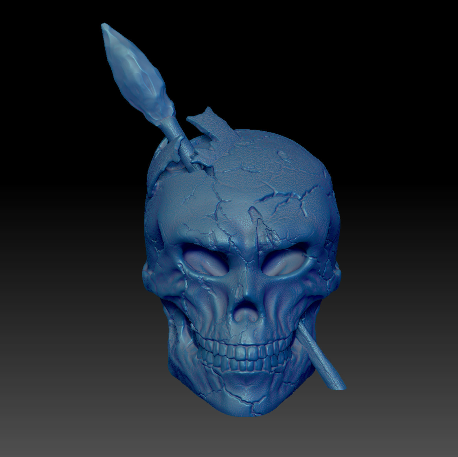 Prehistoric Skull 3D Print Model High-Polygon 3D print model_2