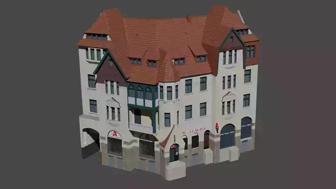 3D Model of Modern Urban Building