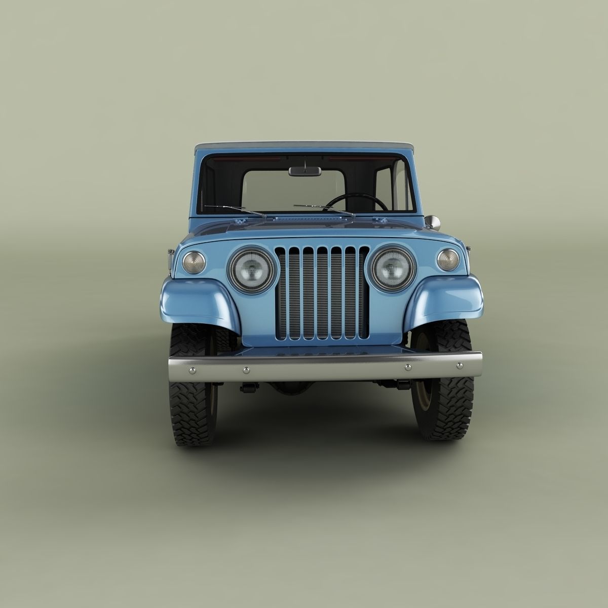 Jeepster Commando C101 3D model_4