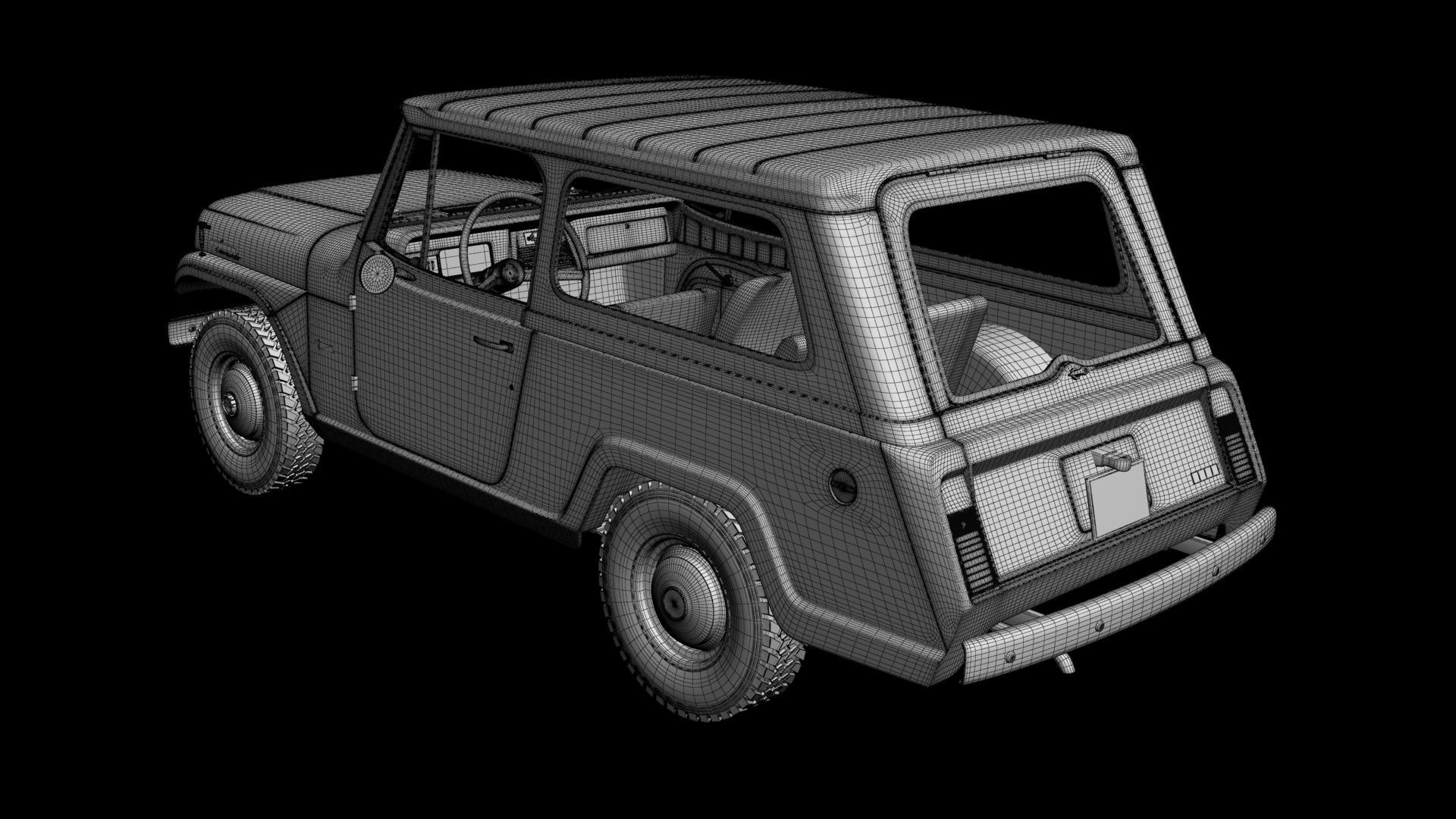 Jeepster Commando C101 3D model_20