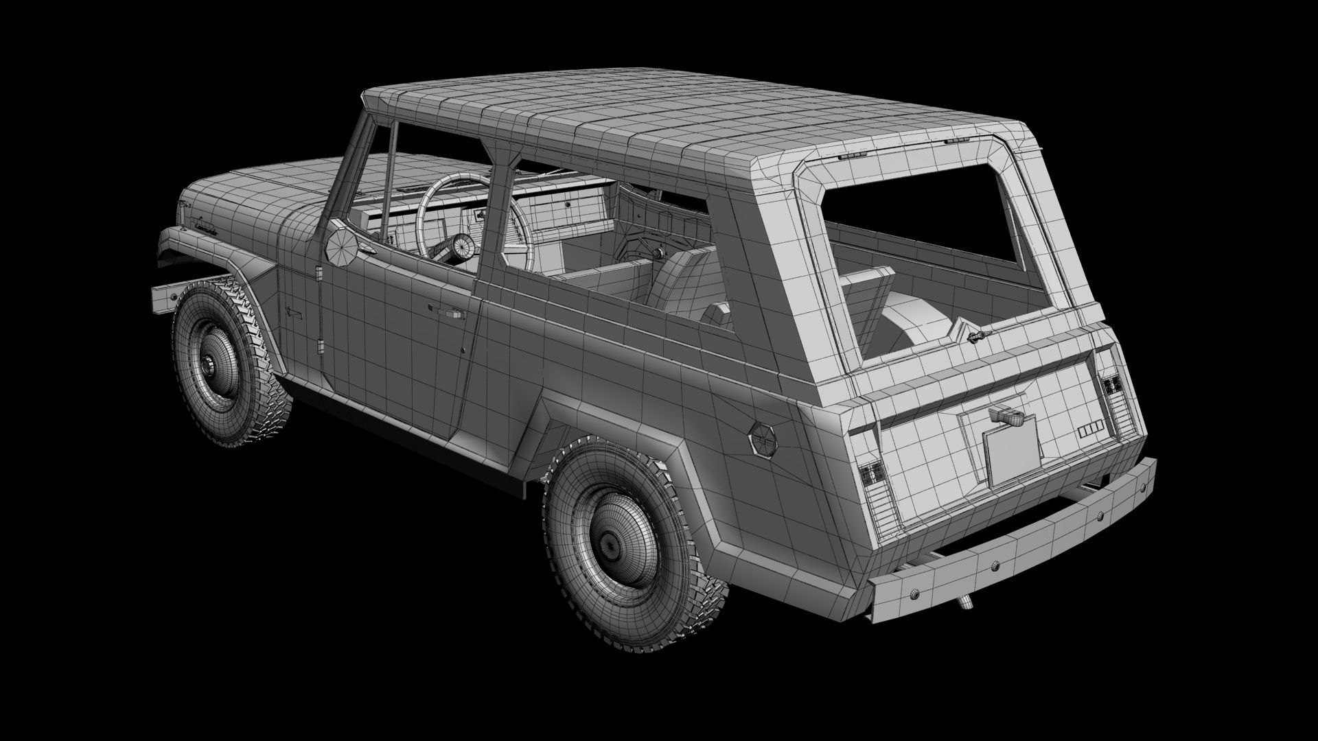 Jeepster Commando C101 3D model_19