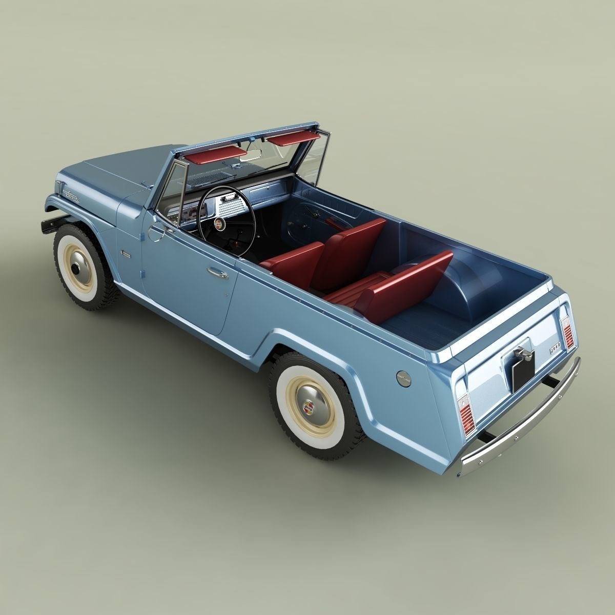 Jeepster Commando C101 3D model_8