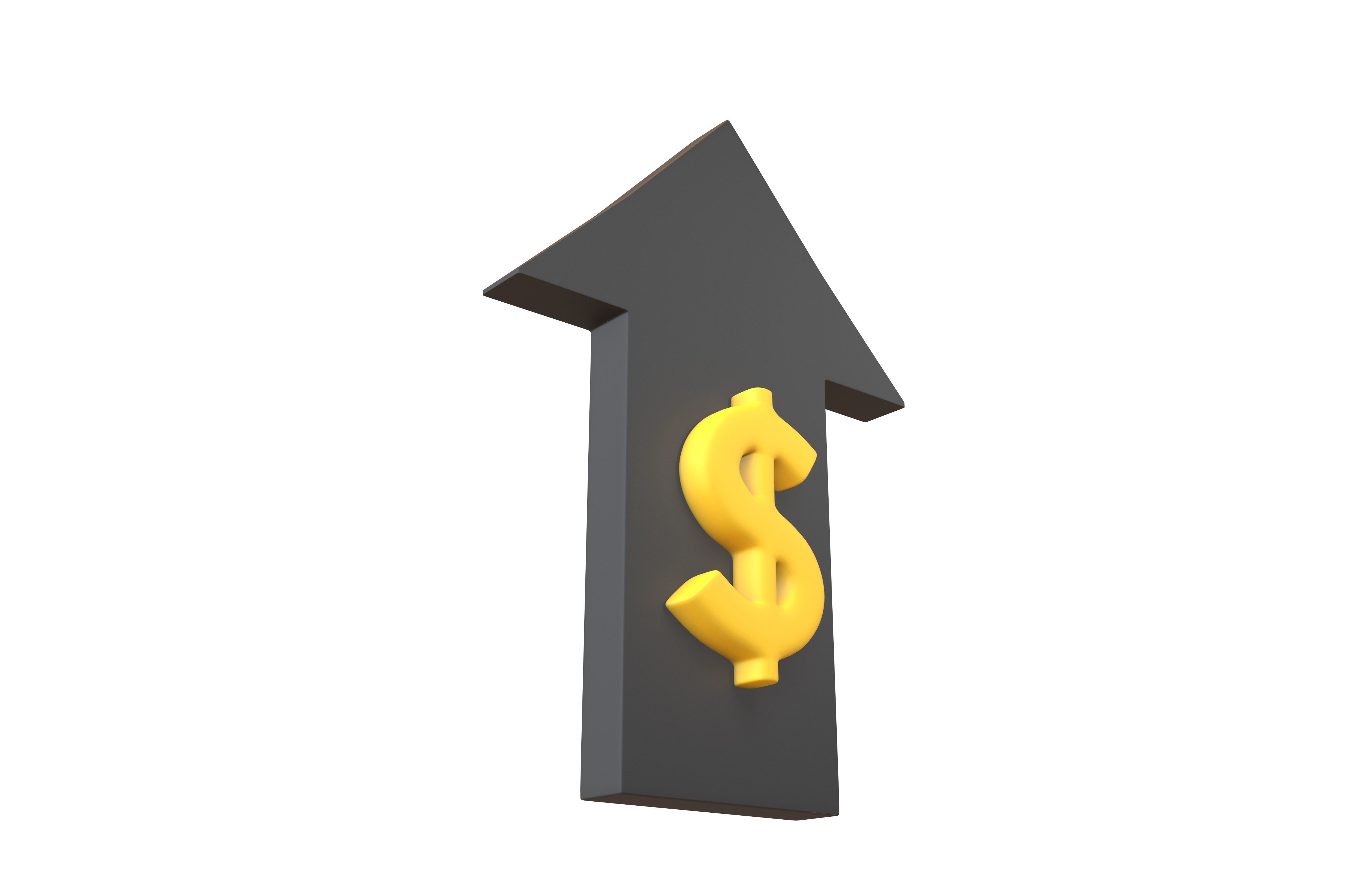 Price Up Symbol V1 001 Low-poly 3D model_3