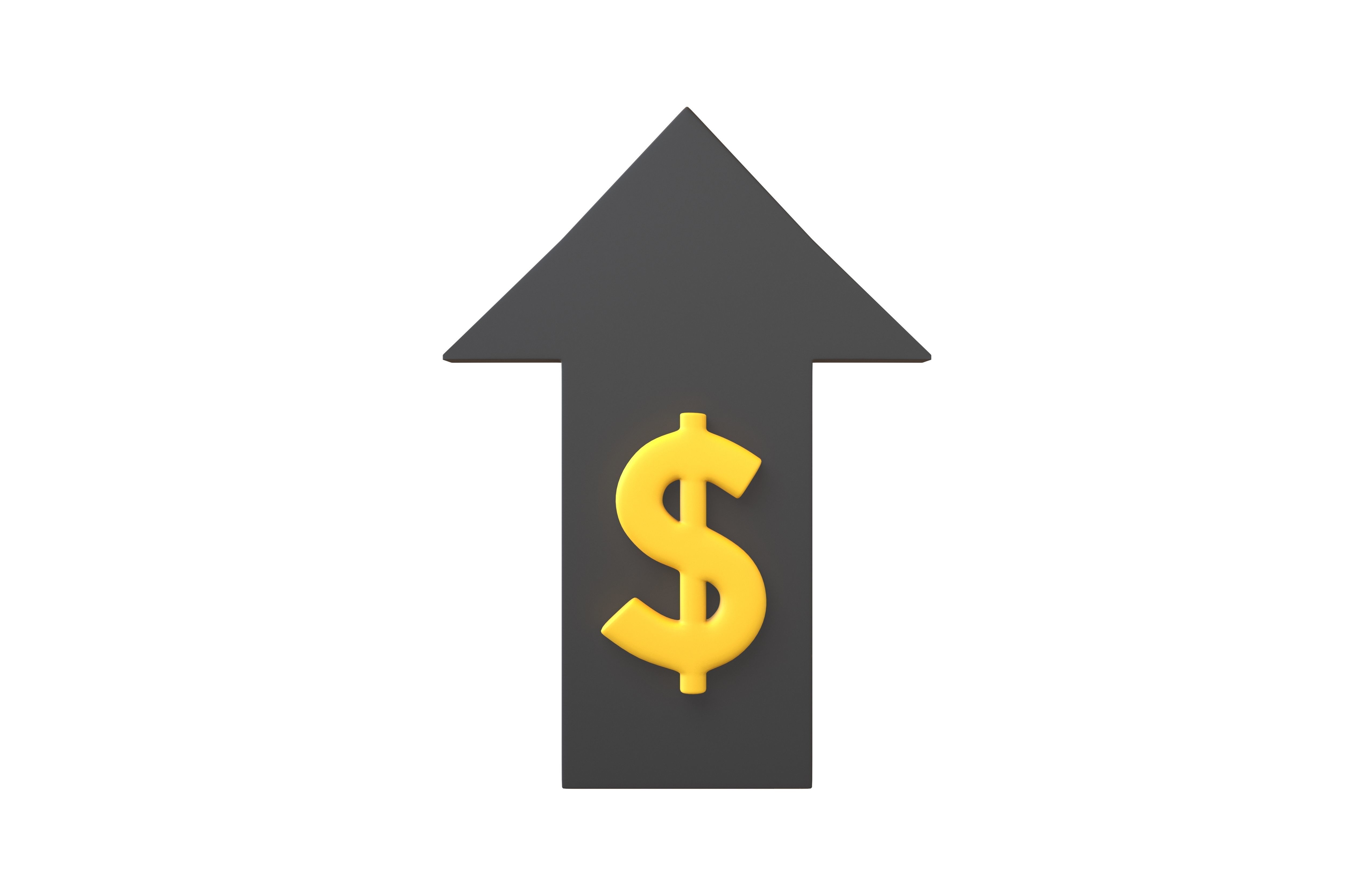 Price Up Symbol V1 001 Low-poly 3D model_2