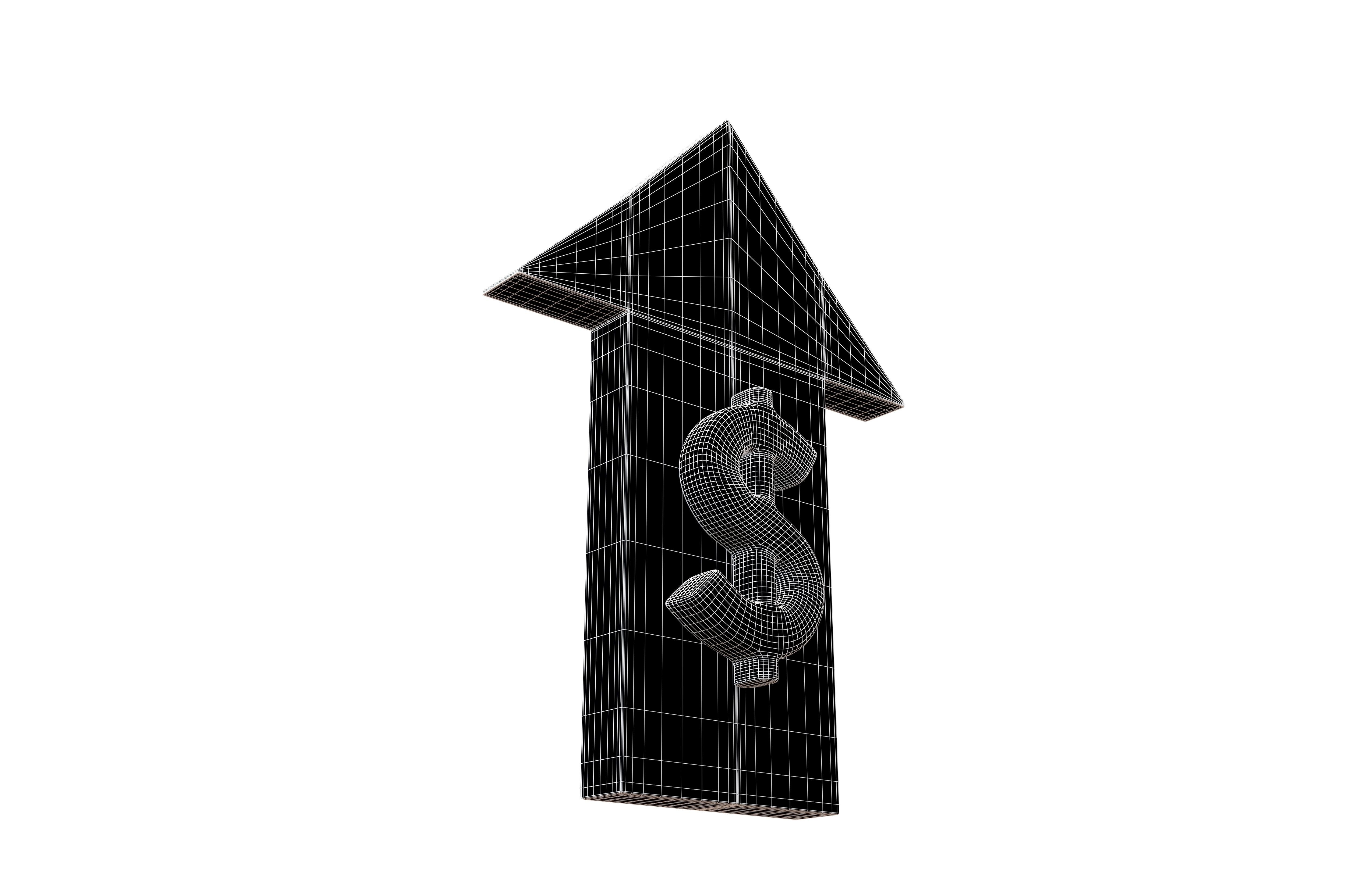Price Up Symbol V1 001 Low-poly 3D model_7